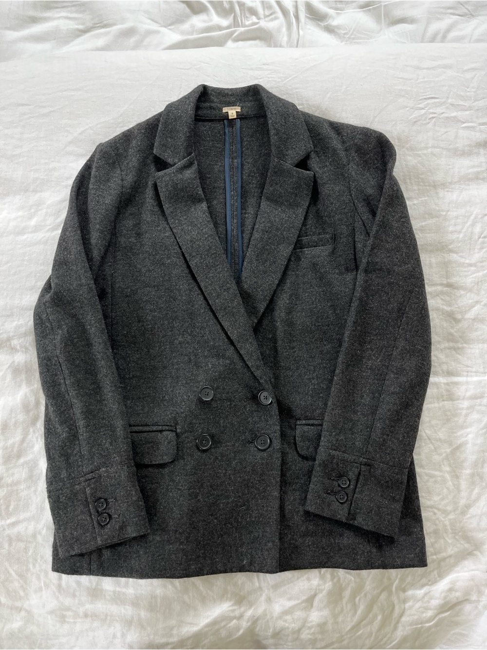 J. Crew Dark Charcoal Wool Blazer